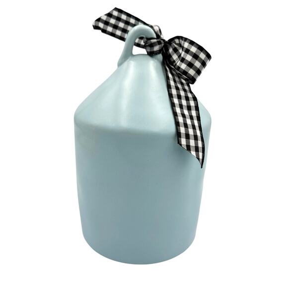 Rae Dunn WELCOME Blue Ceramic Round Birdhouse NWOT House Decor Collectible - Picture 2 of 3